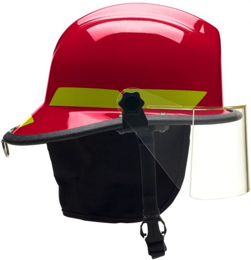 CASCO DE BOMBERO TERMOPLASTICO ROJO UNIDADES