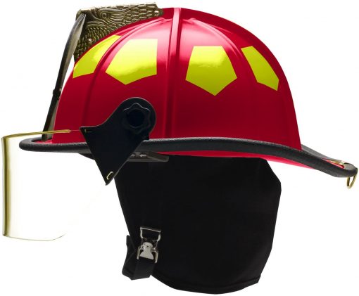 CASCO DE BOMBERO 8 VENAS V/INTEGRADO ROJO UNIDADES